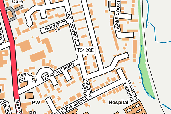 TS4 2QE map - OS OpenMap – Local (Ordnance Survey)