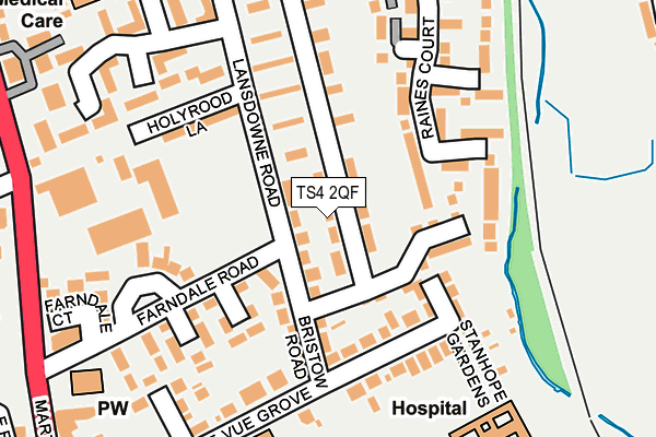 TS4 2QF map - OS OpenMap – Local (Ordnance Survey)