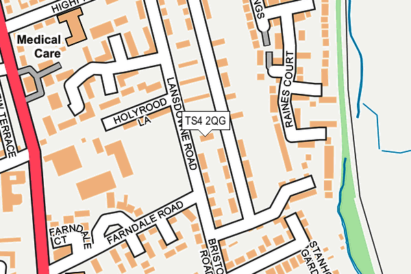 TS4 2QG map - OS OpenMap – Local (Ordnance Survey)