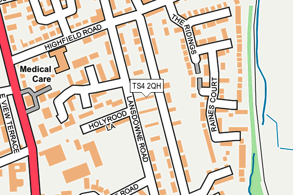 TS4 2QH map - OS OpenMap – Local (Ordnance Survey)