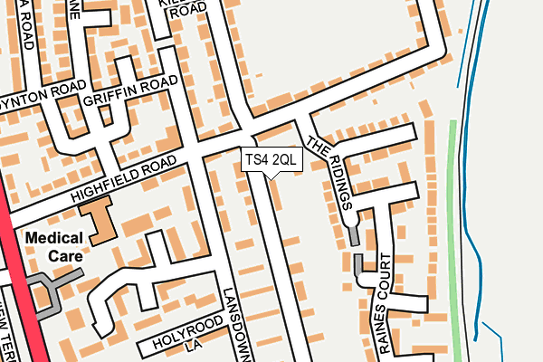 TS4 2QL map - OS OpenMap – Local (Ordnance Survey)