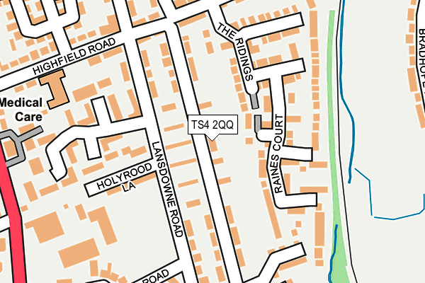 TS4 2QQ map - OS OpenMap – Local (Ordnance Survey)