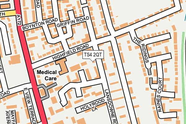TS4 2QT map - OS OpenMap – Local (Ordnance Survey)