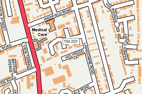 TS4 2QY map - OS OpenMap – Local (Ordnance Survey)