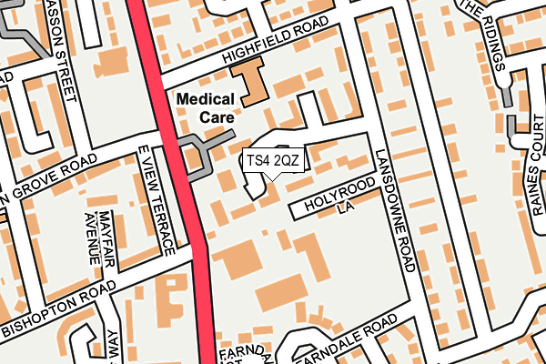 TS4 2QZ map - OS OpenMap – Local (Ordnance Survey)