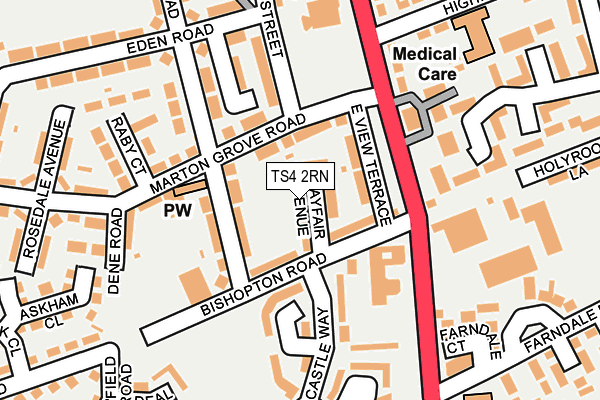 TS4 2RN map - OS OpenMap – Local (Ordnance Survey)