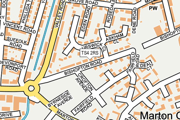 TS4 2RS map - OS OpenMap – Local (Ordnance Survey)