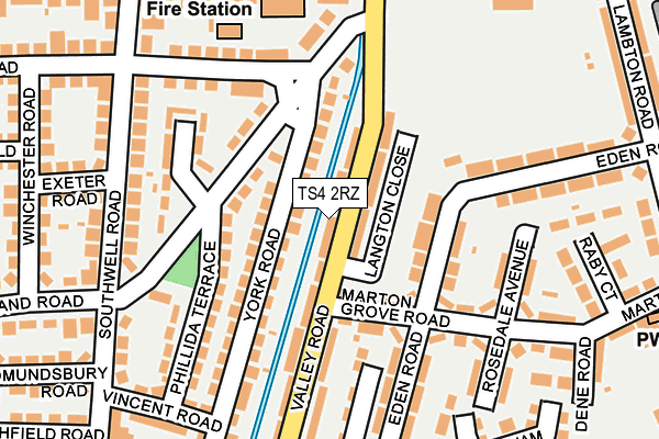 TS4 2RZ map - OS OpenMap – Local (Ordnance Survey)