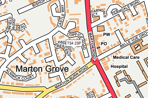 TS4 2SP map - OS OpenMap – Local (Ordnance Survey)