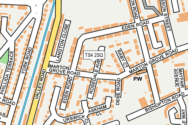 TS4 2SQ map - OS OpenMap – Local (Ordnance Survey)