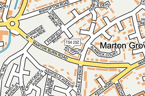 TS4 2SZ map - OS OpenMap – Local (Ordnance Survey)