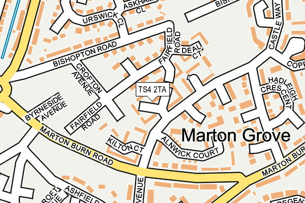 TS4 2TA map - OS OpenMap – Local (Ordnance Survey)