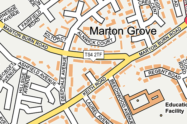TS4 2TF map - OS OpenMap – Local (Ordnance Survey)