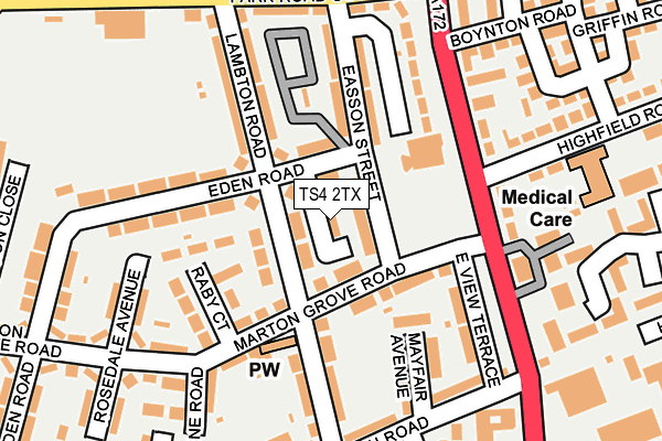 TS4 2TX map - OS OpenMap – Local (Ordnance Survey)