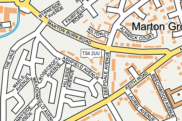 TS4 2UU map - OS OpenMap – Local (Ordnance Survey)