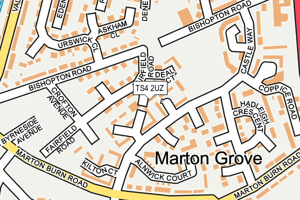 TS4 2UZ map - OS OpenMap – Local (Ordnance Survey)