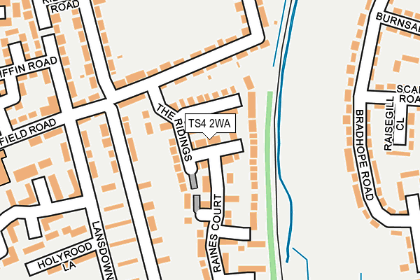 TS4 2WA map - OS OpenMap – Local (Ordnance Survey)