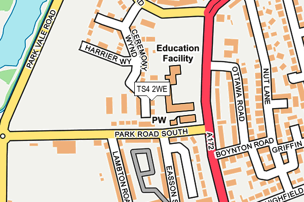 TS4 2WE map - OS OpenMap – Local (Ordnance Survey)