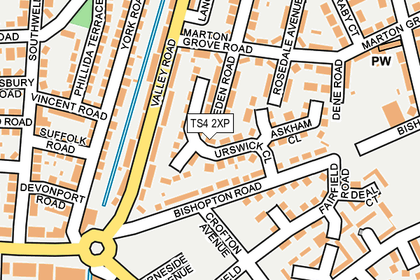 TS4 2XP map - OS OpenMap – Local (Ordnance Survey)
