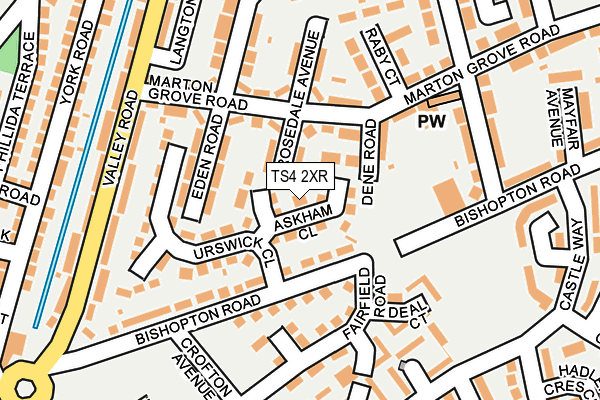 TS4 2XR map - OS OpenMap – Local (Ordnance Survey)