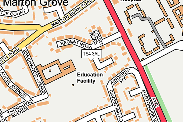 TS4 3AL map - OS OpenMap – Local (Ordnance Survey)