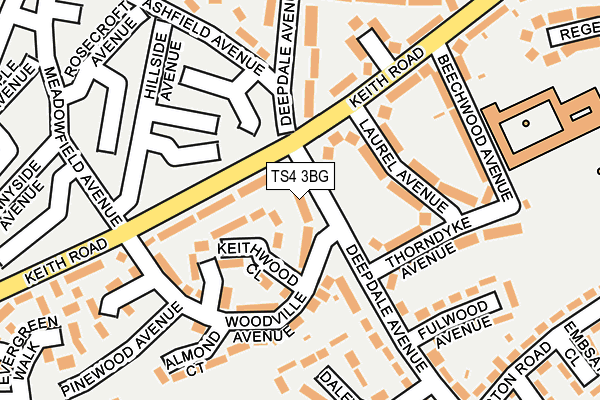 TS4 3BG map - OS OpenMap – Local (Ordnance Survey)