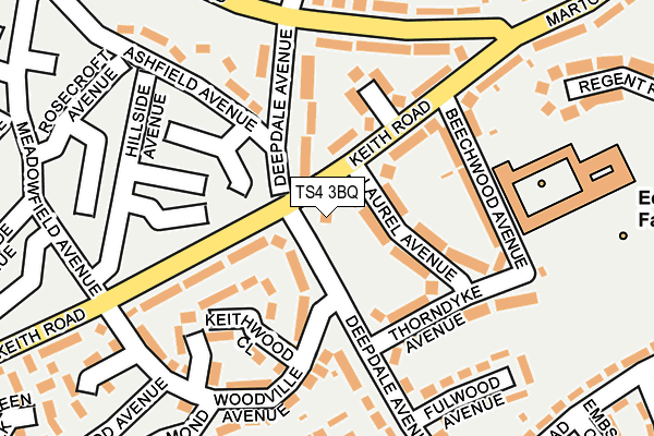 TS4 3BQ map - OS OpenMap – Local (Ordnance Survey)