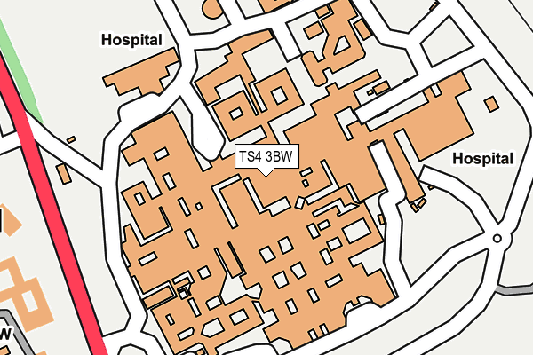 TS4 3BW map - OS OpenMap – Local (Ordnance Survey)