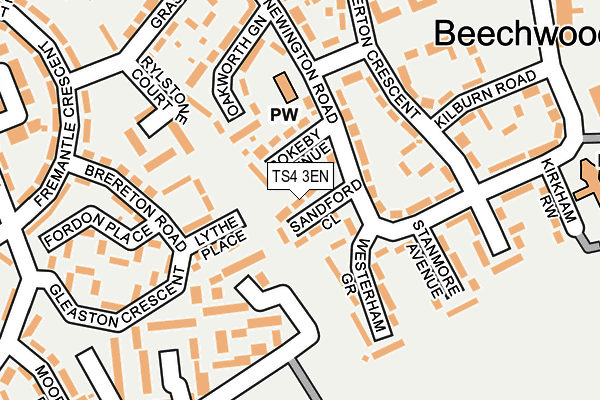 TS4 3EN map - OS OpenMap – Local (Ordnance Survey)