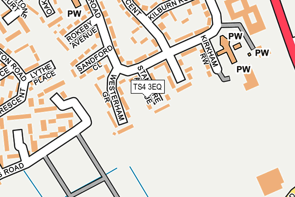 TS4 3EQ map - OS OpenMap – Local (Ordnance Survey)