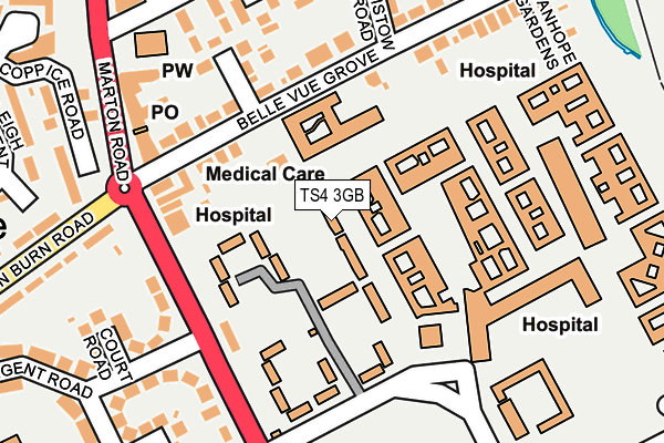 TS4 3GB map - OS OpenMap – Local (Ordnance Survey)