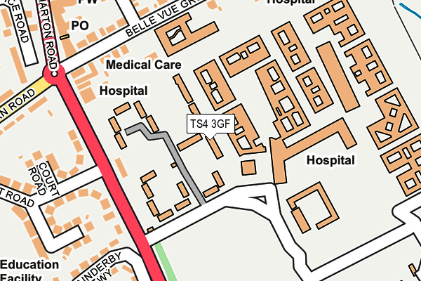 TS4 3GF map - OS OpenMap – Local (Ordnance Survey)