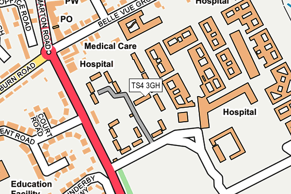 TS4 3GH map - OS OpenMap – Local (Ordnance Survey)