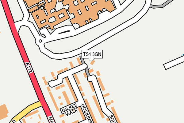 TS4 3GN map - OS OpenMap – Local (Ordnance Survey)