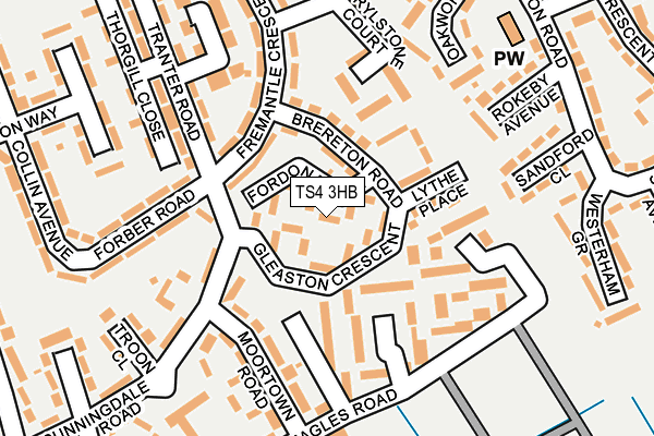 TS4 3HB map - OS OpenMap – Local (Ordnance Survey)