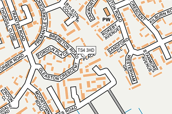 TS4 3HD map - OS OpenMap – Local (Ordnance Survey)