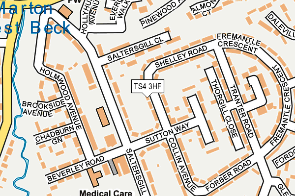 TS4 3HF map - OS OpenMap – Local (Ordnance Survey)