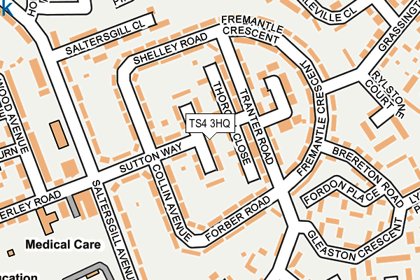 TS4 3HQ map - OS OpenMap – Local (Ordnance Survey)