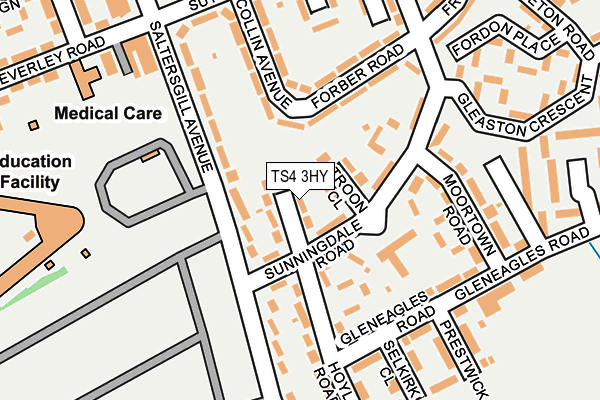 TS4 3HY map - OS OpenMap – Local (Ordnance Survey)