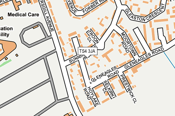 TS4 3JA map - OS OpenMap – Local (Ordnance Survey)