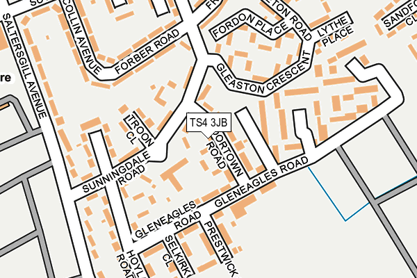 TS4 3JB map - OS OpenMap – Local (Ordnance Survey)