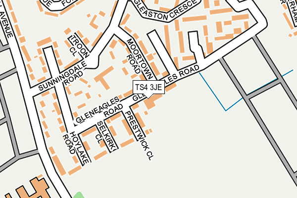TS4 3JE map - OS OpenMap – Local (Ordnance Survey)