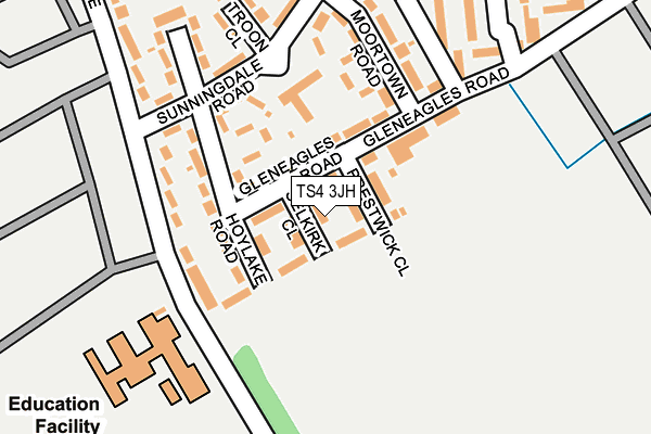 TS4 3JH map - OS OpenMap – Local (Ordnance Survey)