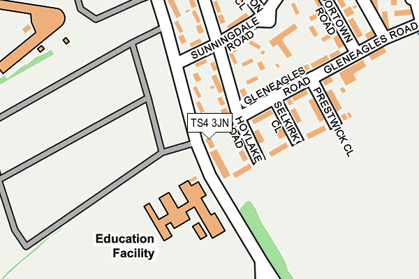 TS4 3JN map - OS OpenMap – Local (Ordnance Survey)