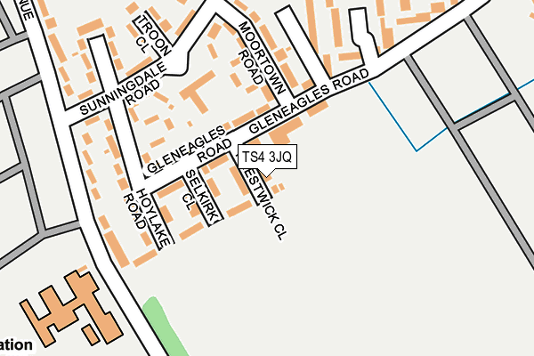 TS4 3JQ map - OS OpenMap – Local (Ordnance Survey)