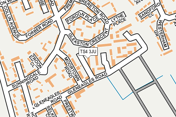 TS4 3JU map - OS OpenMap – Local (Ordnance Survey)