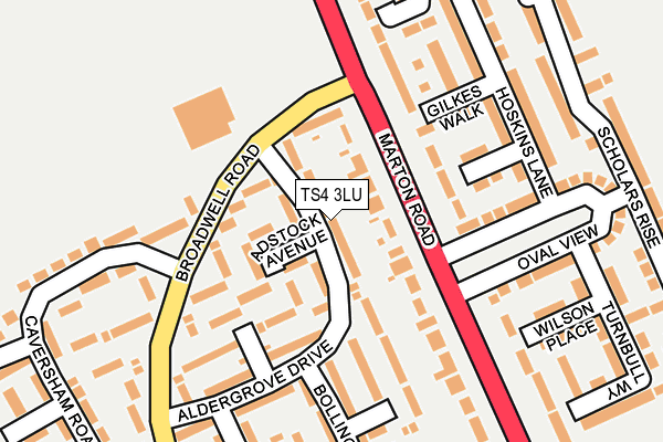 TS4 3LU map - OS OpenMap – Local (Ordnance Survey)