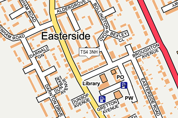 TS4 3NH map - OS OpenMap – Local (Ordnance Survey)