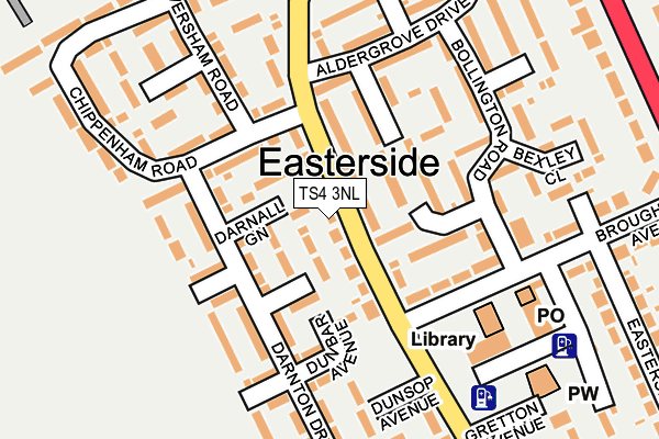 TS4 3NL map - OS OpenMap – Local (Ordnance Survey)