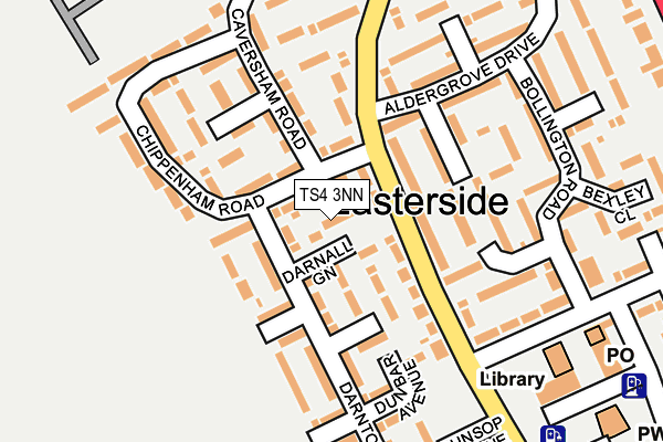 TS4 3NN map - OS OpenMap – Local (Ordnance Survey)